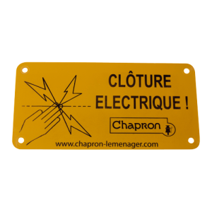 Plaque signalétique clôture électrique