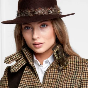 Trilby Hat Iridescent Feather Band