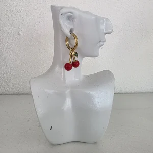 Boucle d&rsquo;oreille cerise
