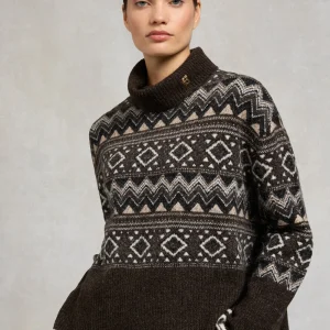 Antonia Fairisle Roll Neck Knit