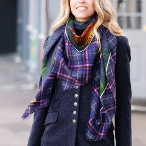 Caledonia Wool Silk Shawl Scarf