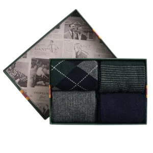 Argyll and Stripe Socks 4 Pack