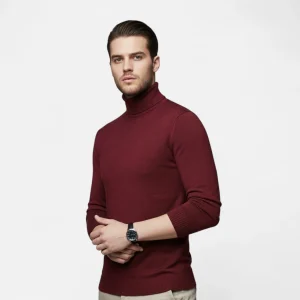 Loranziomode | Pull Homme Col Haut Maille Classique