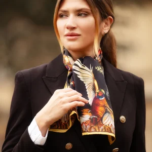 Turf War Narrow Silk Scarf