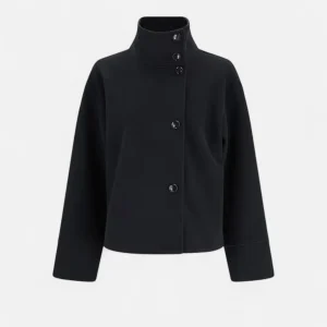 Loranziomode | Veste Femme en Laine – Col Montant Élégant