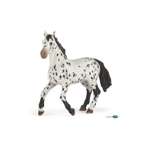 Figurine cheval appaloosa noir