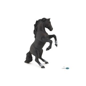 Figurine cheval cabré noir