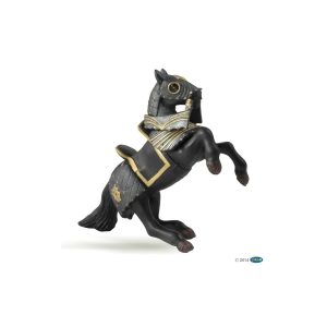 Figurine cheval du chevalier en armure noire