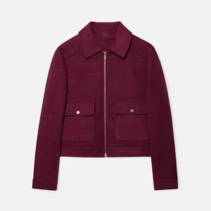 Loranziomode | Veste Femme en Laine – Élégance Bordeaux