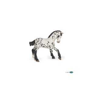 Figurine poulain appaloosa noir