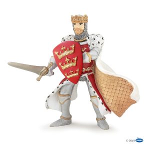 Figurine roi Arthur rouge